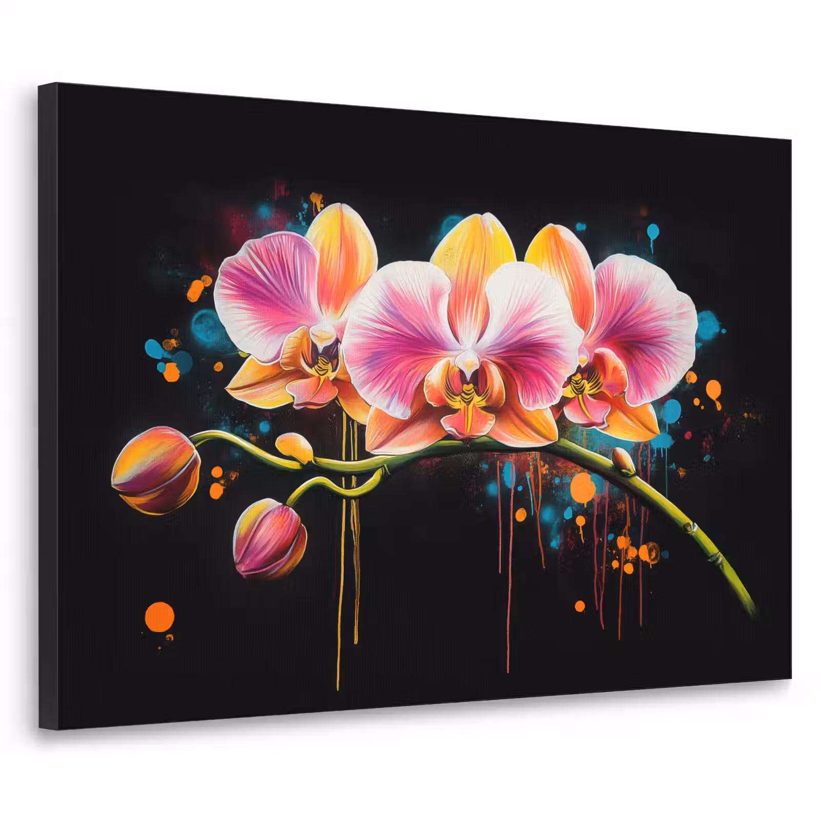 Art Frame - Orchidee - Graffiti - Kleurrijk - Bloemen - Abstract — 1