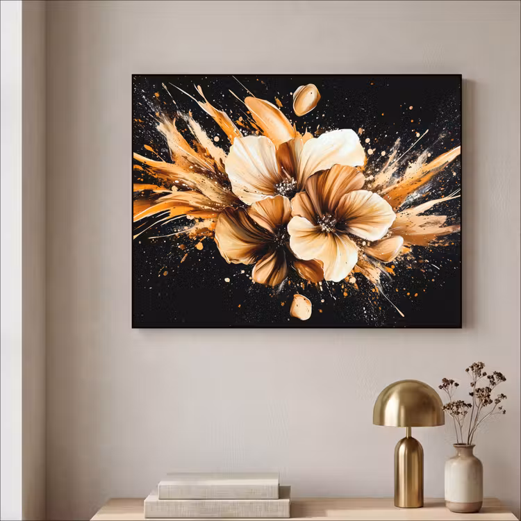 Art Frame - Bloemen - Goud - Graffiti - Zwart - Abstract — 5