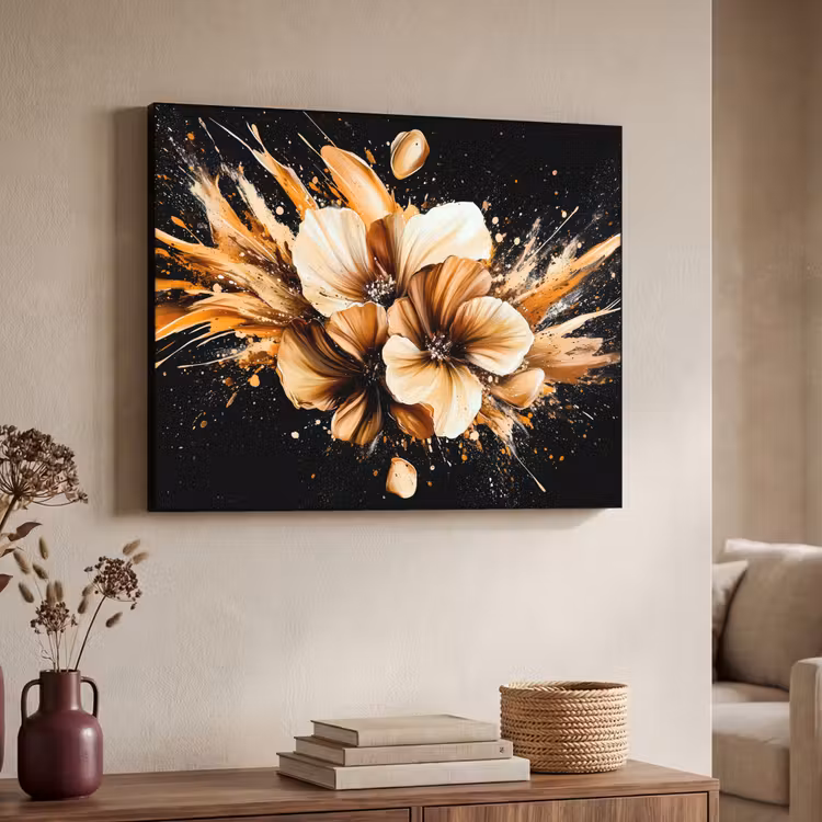 Art Frame - Bloemen - Goud - Graffiti - Zwart - Abstract — 7