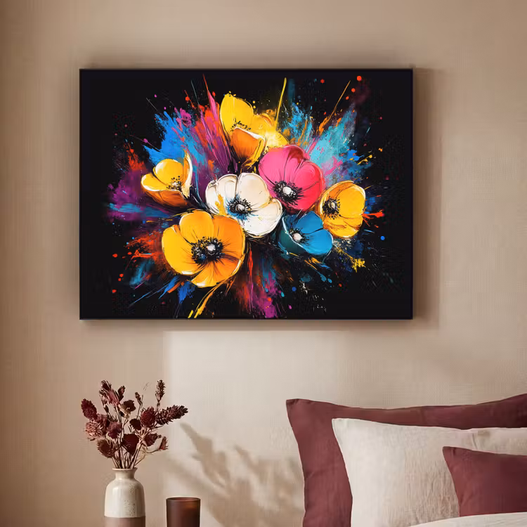 Art Frame - Bloemen - Kleurrijk - Graffiti - Modern - Boeket — 3