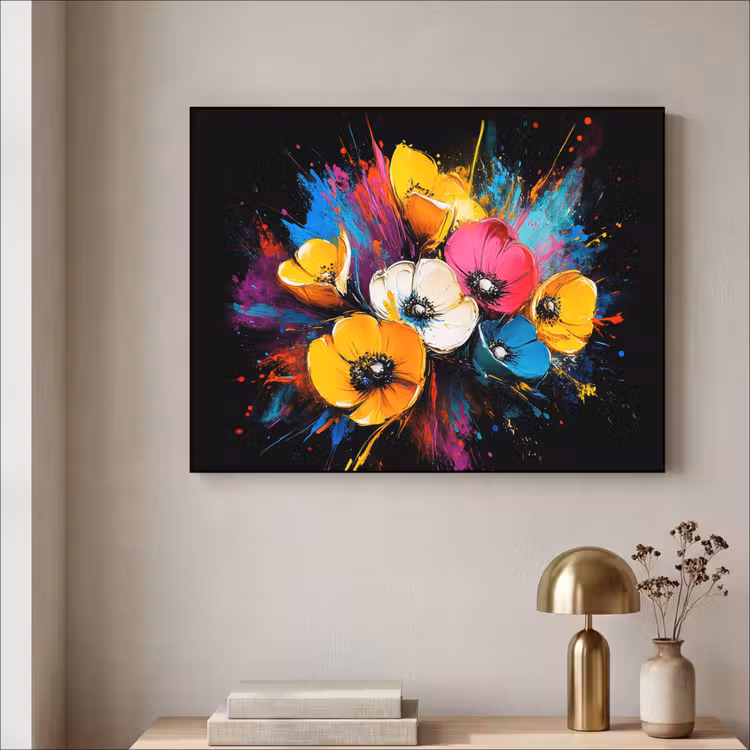 Art Frame - Bloemen - Kleurrijk - Graffiti - Modern - Boeket — 5