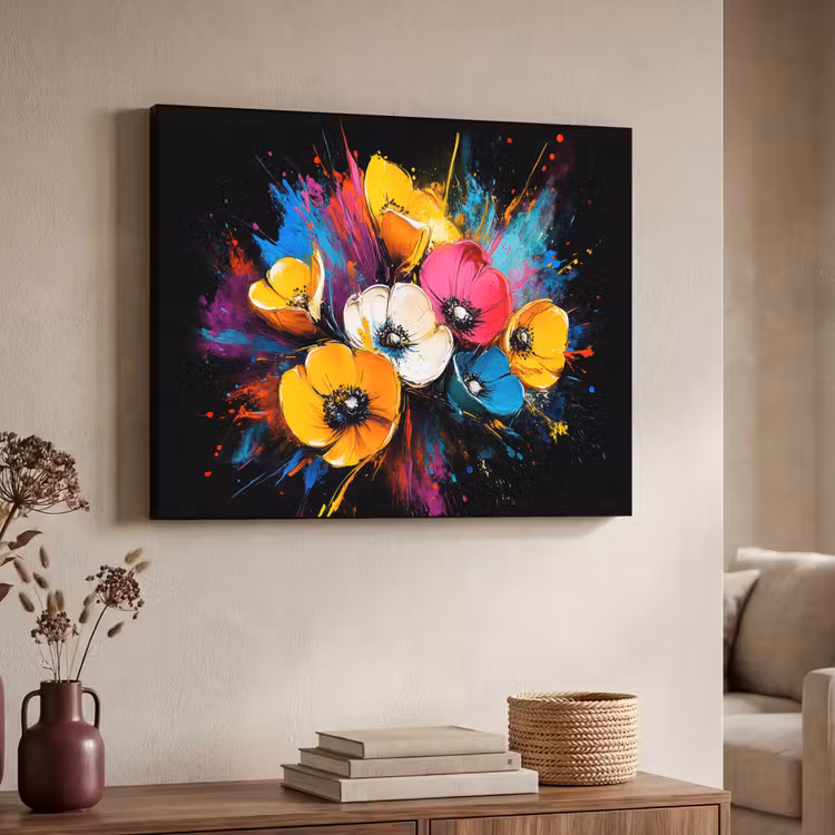 Art Frame - Bloemen - Kleurrijk - Graffiti - Modern - Boeket — 7