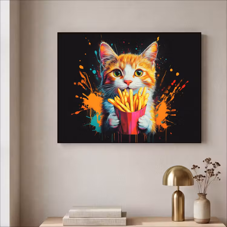 Art Frame - Kat - Eten - Patat - Graffiti - Abstract — 5