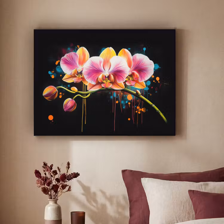 Art Frame - Orchidee - Graffiti - Kleurrijk - Bloemen - Abstract — 3