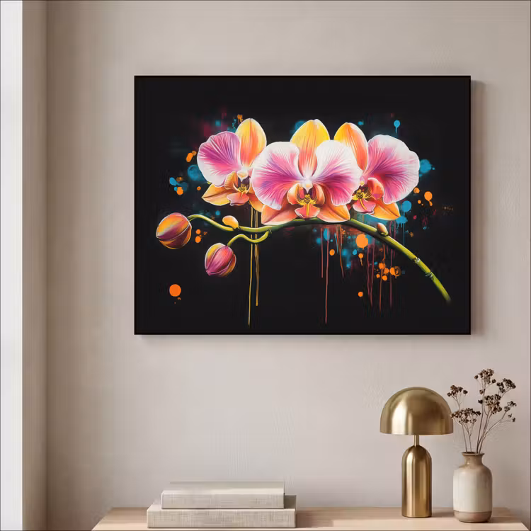 Art Frame - Orchidee - Graffiti - Kleurrijk - Bloemen - Abstract — 5