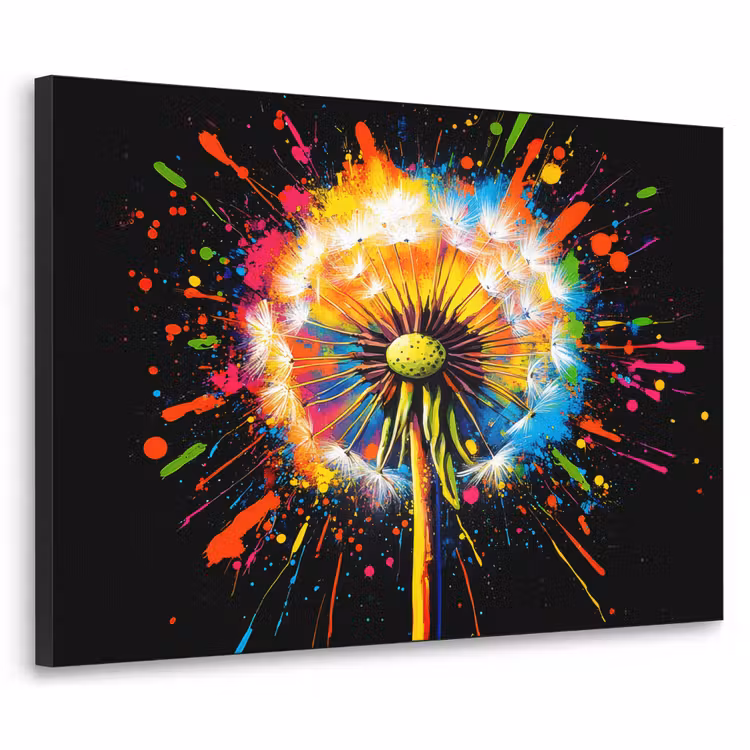 Art Frame - Paardenbloem - Graffiti - Kleurrijk - Bloemen - Natuur — 1