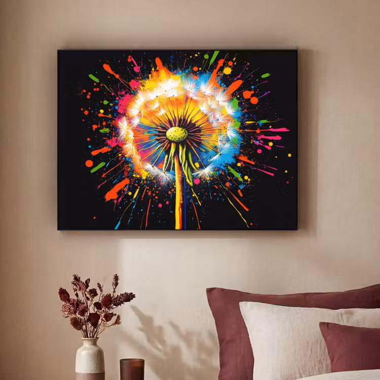 Art Frame - Paardenbloem - Graffiti - Kleurrijk - Bloemen - Natuur — 3