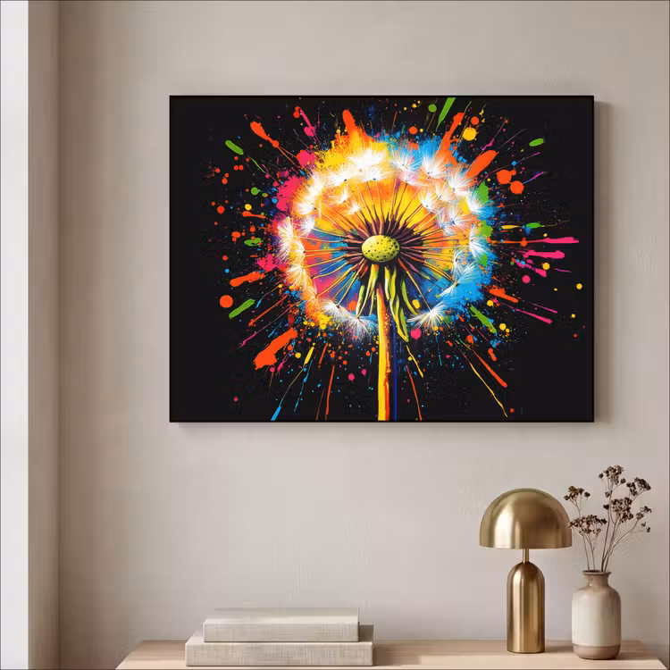 Art Frame - Paardenbloem - Graffiti - Kleurrijk - Bloemen - Natuur — 5