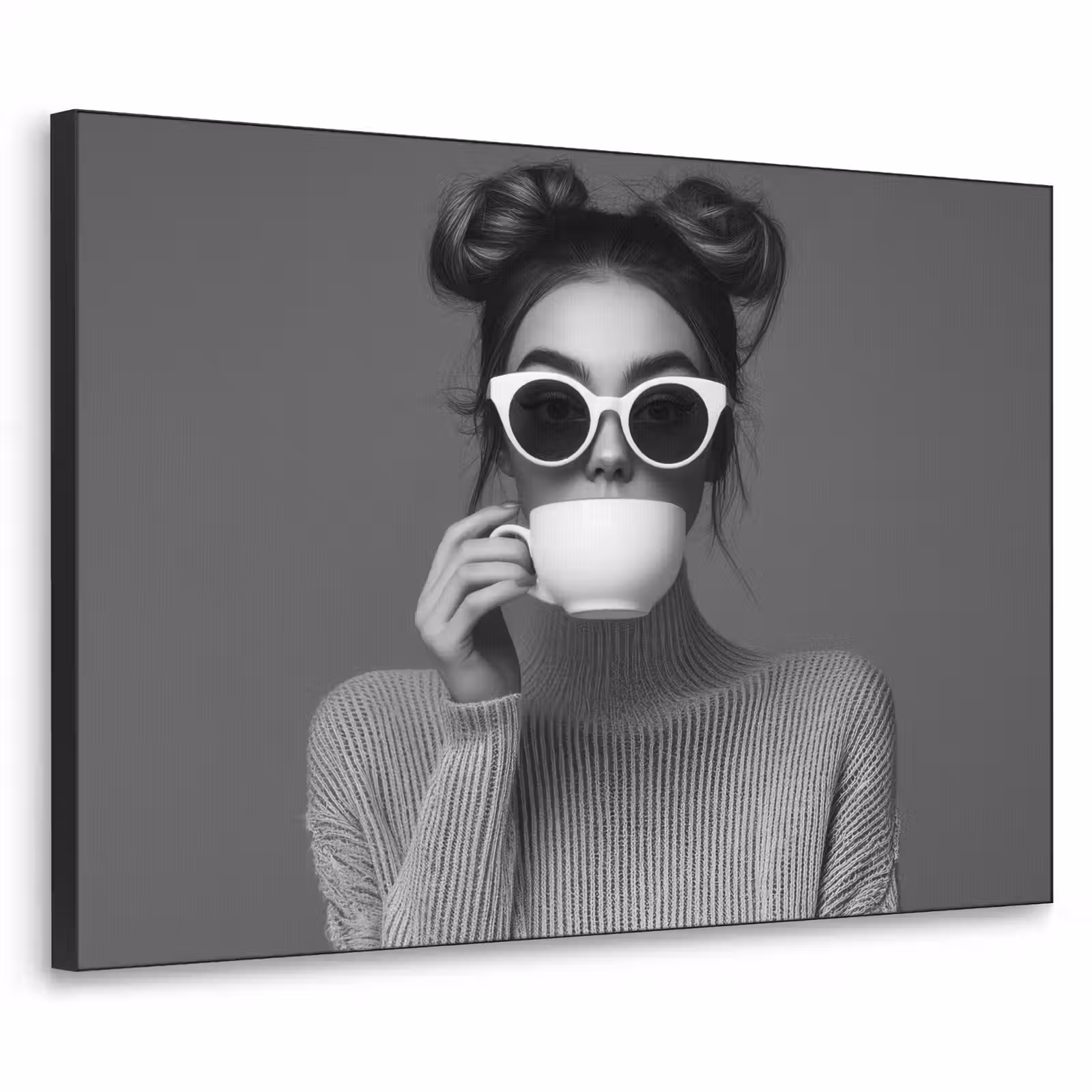 Art Frame - Vrouw - Koffie - Zwart - Wit — 1