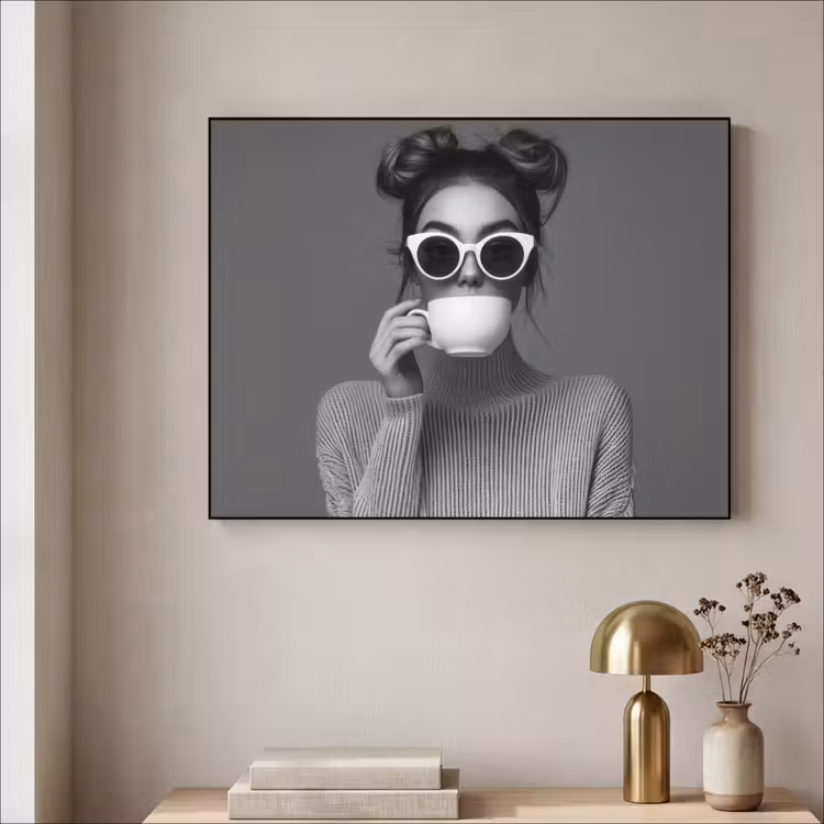 Art Frame - Vrouw - Koffie - Zwart - Wit — 5