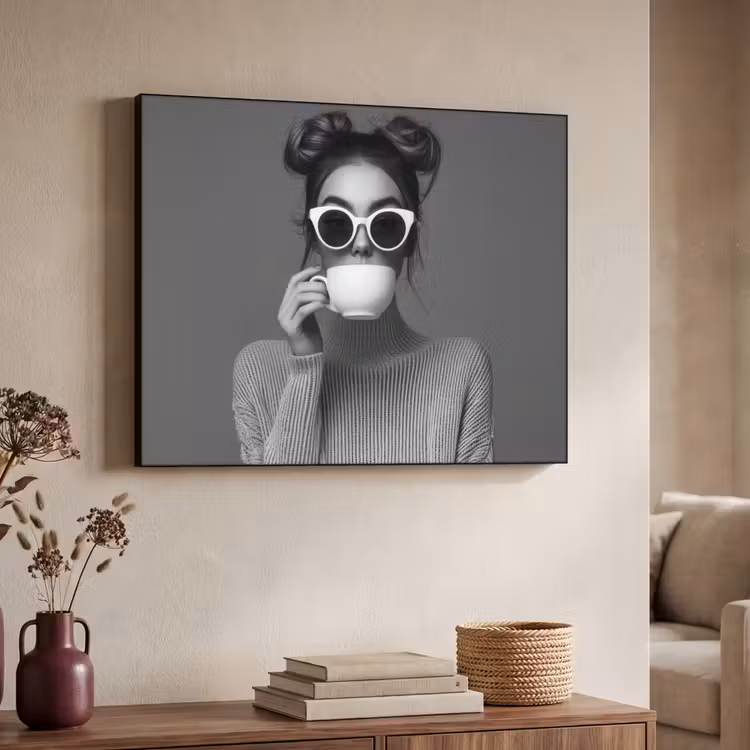 Art Frame - Vrouw - Koffie - Zwart - Wit — 7