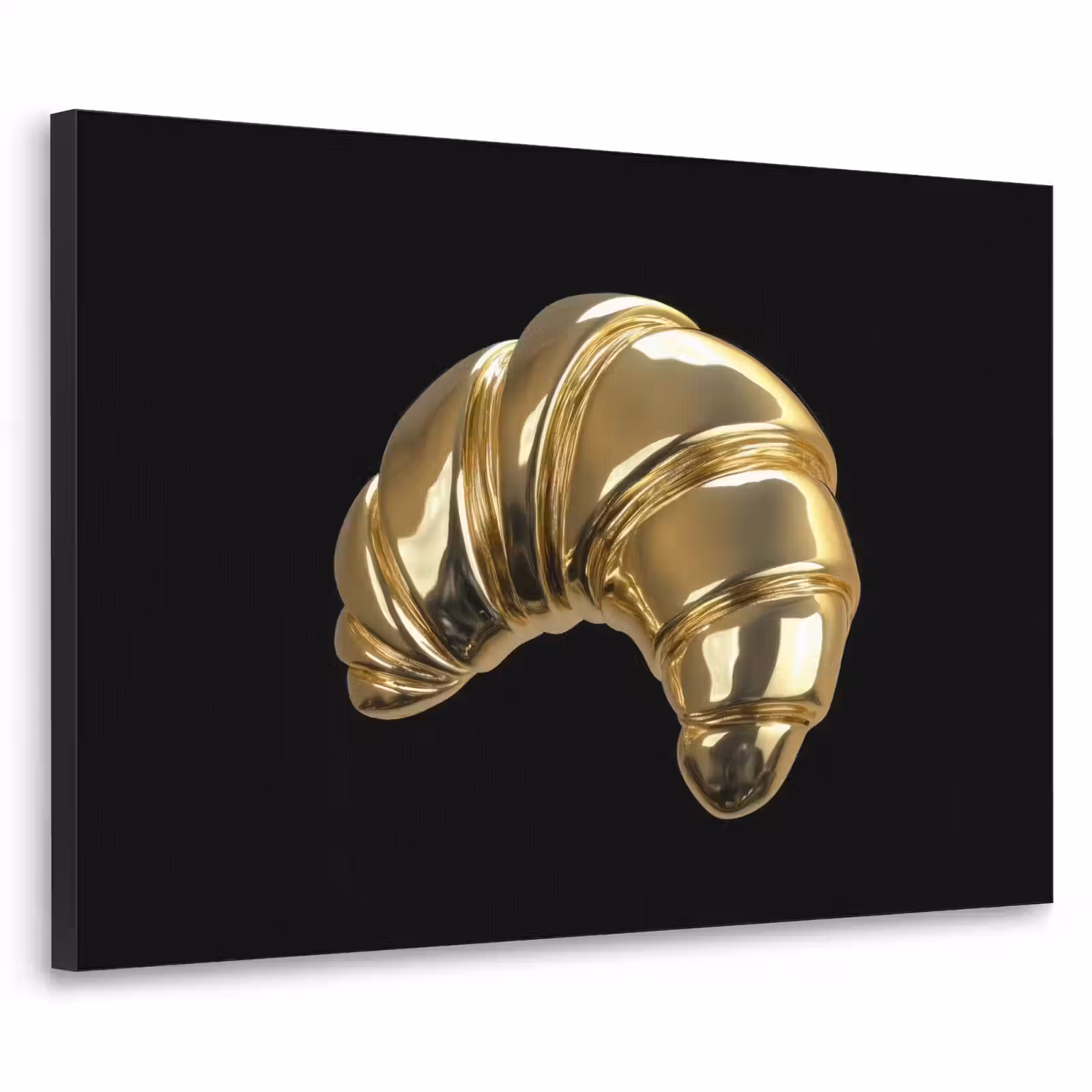Art Frame - Croissant - Brood - Goud - Zwart — 1