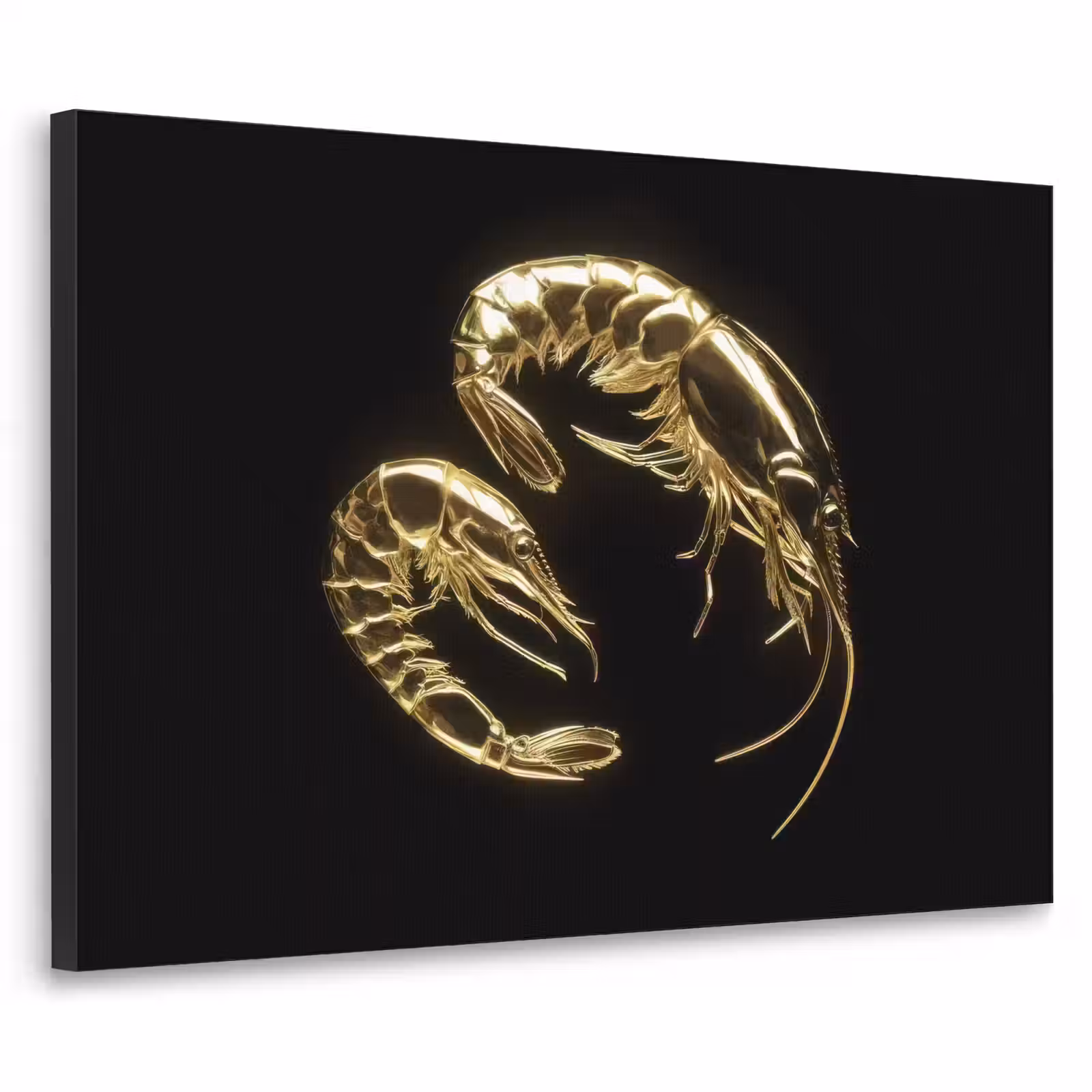 Art Frame - Garnalen - Zwart - Goud - Dieren — 1