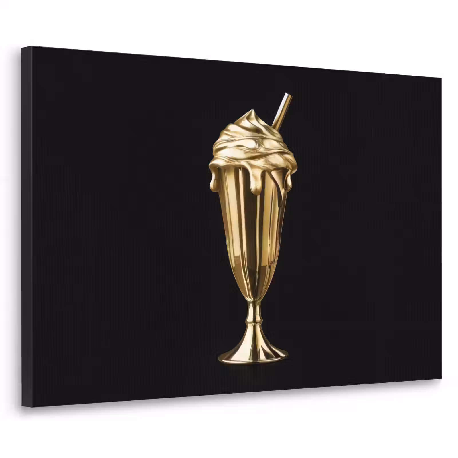 Art Frame - Milkshake - Goud - Drinken - Zwart — 1
