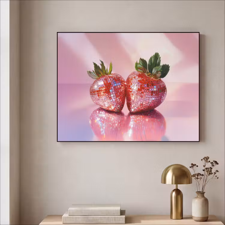 Art Frame - Disco - Fruit - Glitter - Strawberry — 5
