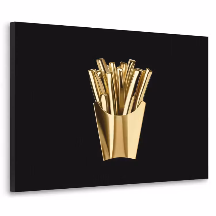 Art Frame - Friet - Goud - Chrome - Eten — 1