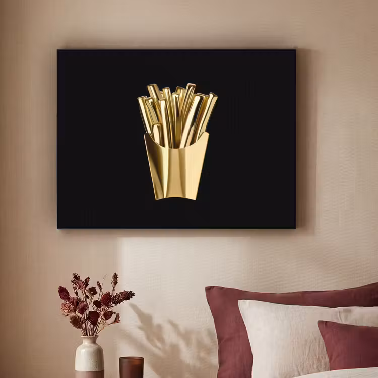 Art Frame - Friet - Goud - Chrome - Eten — 3