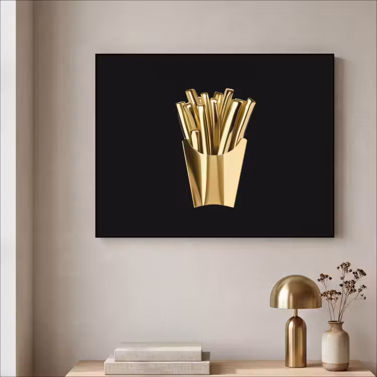 Art Frame - Friet - Goud - Chrome - Eten — 5