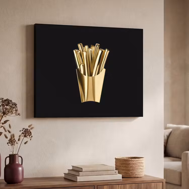 Art Frame - Friet - Goud - Chrome - Eten — 7