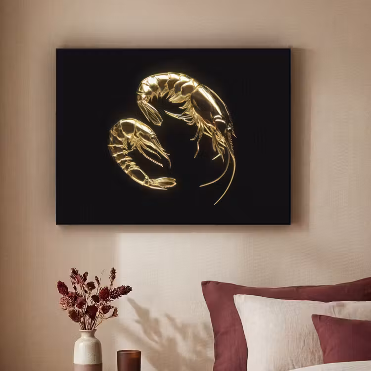 Art Frame - Garnalen - Zwart - Goud - Dieren — 3