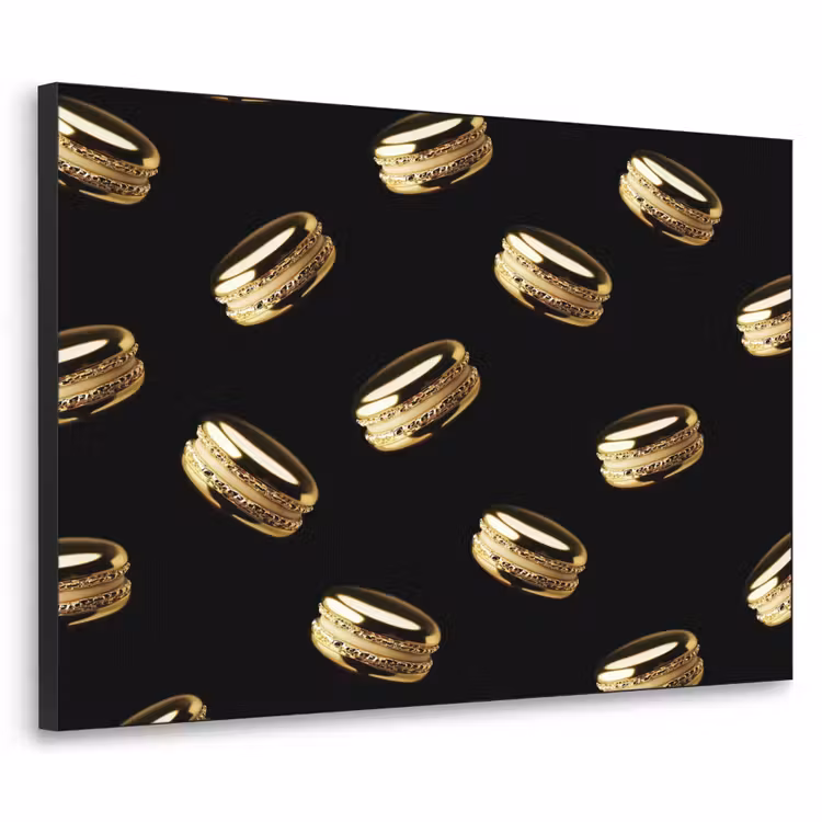 Art Frame - Macarons - Patroon - Goud - Zwart — 1