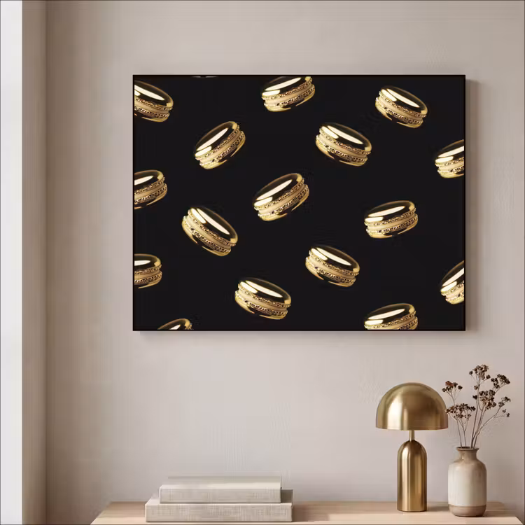 Art Frame - Macarons - Patroon - Goud - Zwart — 5