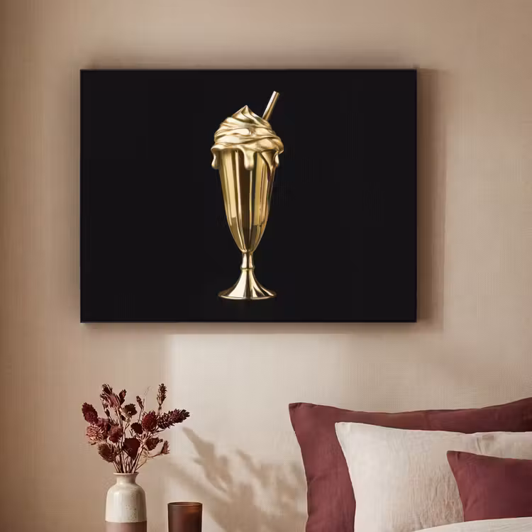 Art Frame - Milkshake - Goud - Drinken - Zwart — 3
