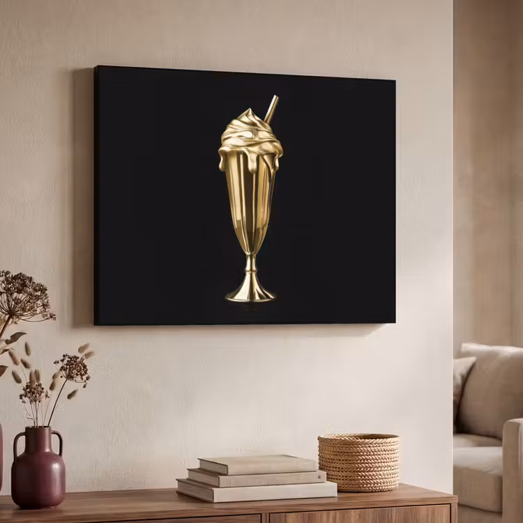 Art Frame - Milkshake - Goud - Drinken - Zwart — 7