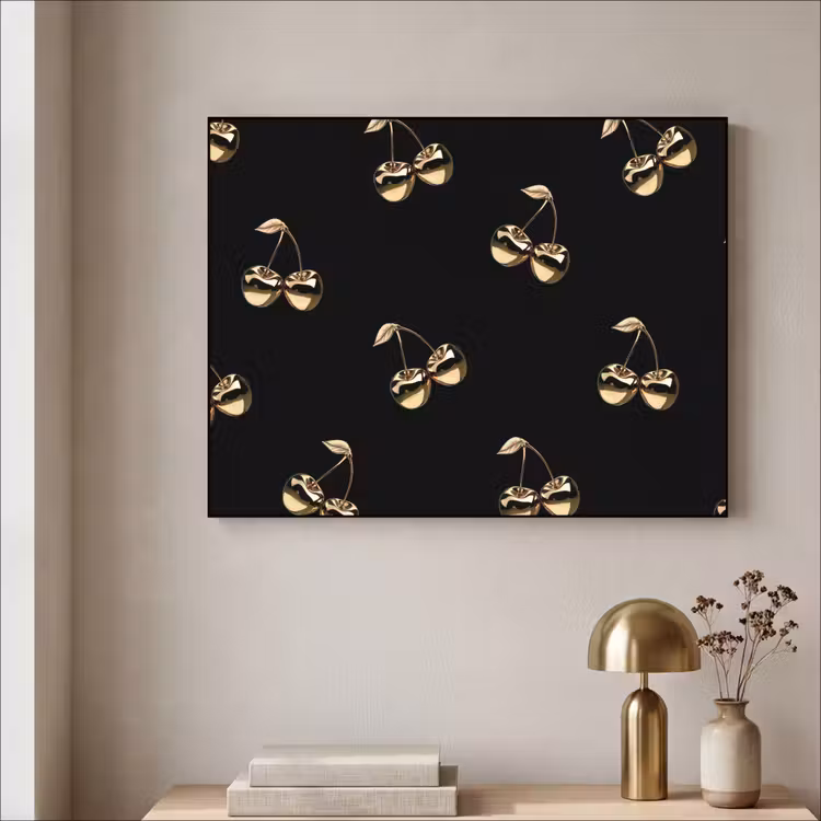 Art Frame - Patroon - Kersen - Goud - Chrome — 5