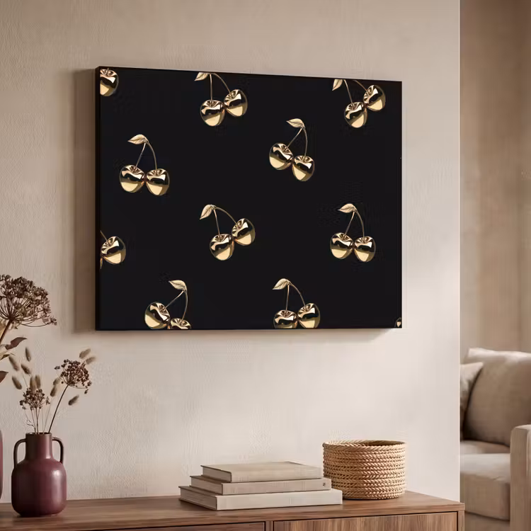 Art Frame - Patroon - Kersen - Goud - Chrome — 7