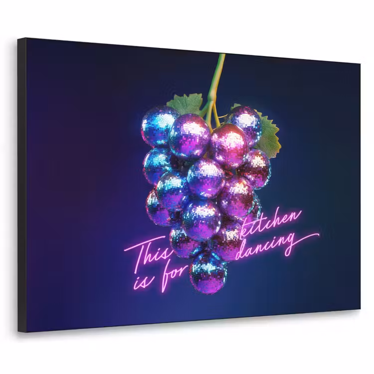 Art Frame - Quote - Neon - Disco - Druiven — 1