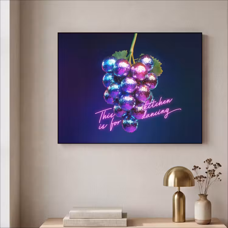 Art Frame - Quote - Neon - Disco - Druiven — 5
