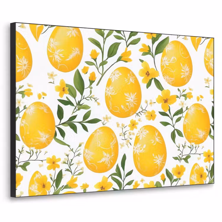 Art Frame - Bloemen - Paaseieren - Geel — 1