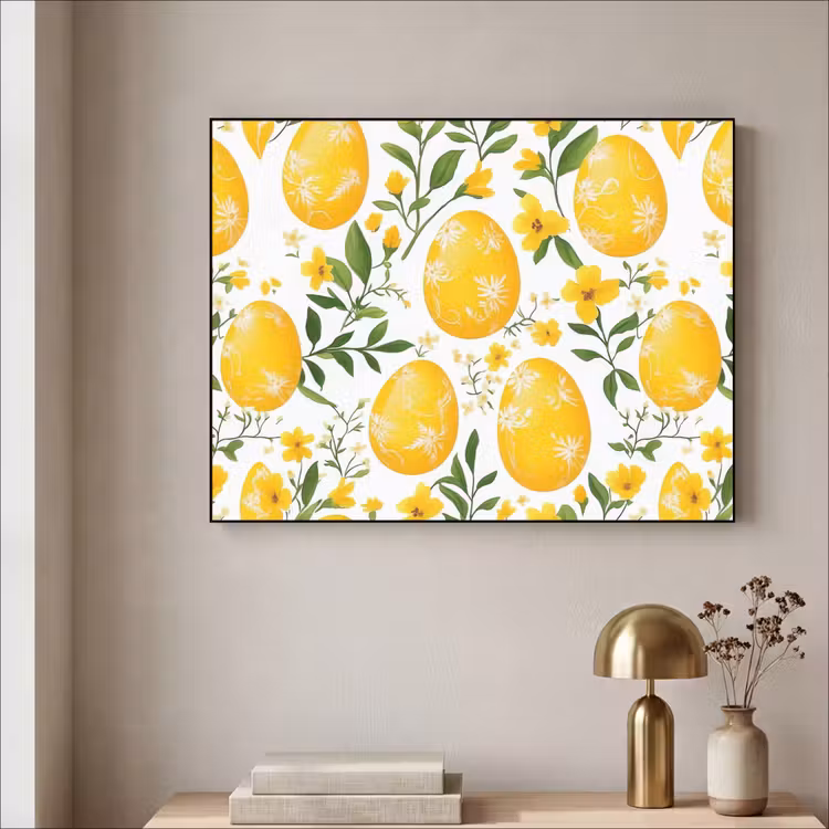 Art Frame - Bloemen - Paaseieren - Geel — 5