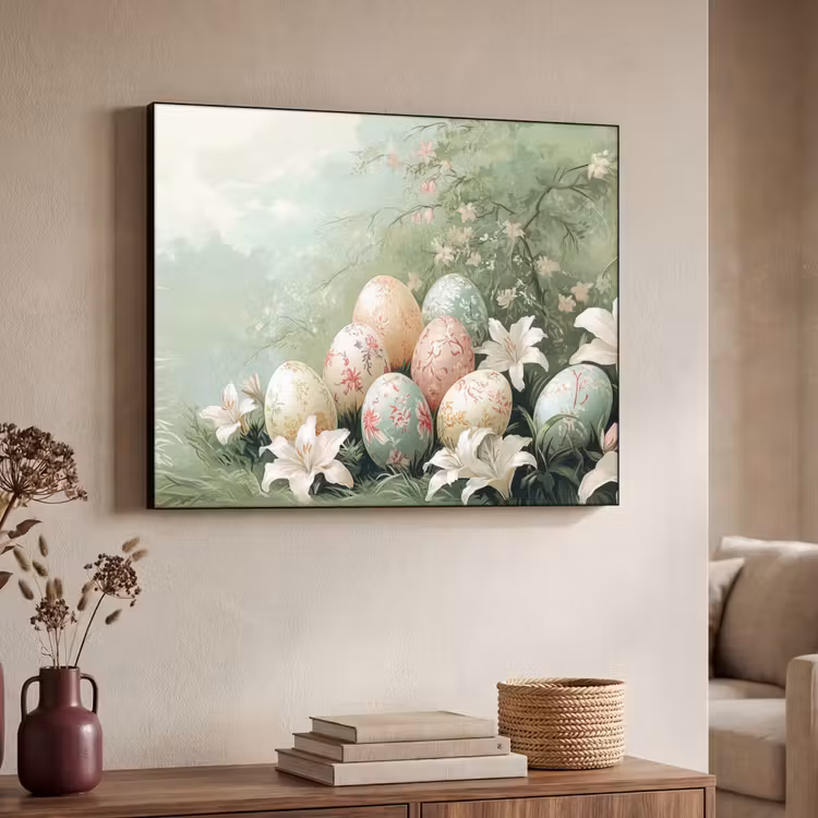Art Frame - Paaseieren - Pasteltinten - Bloemen — 7