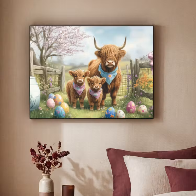 Art Frame - Schotsehooglanders - Paaseieren - Lente — 3