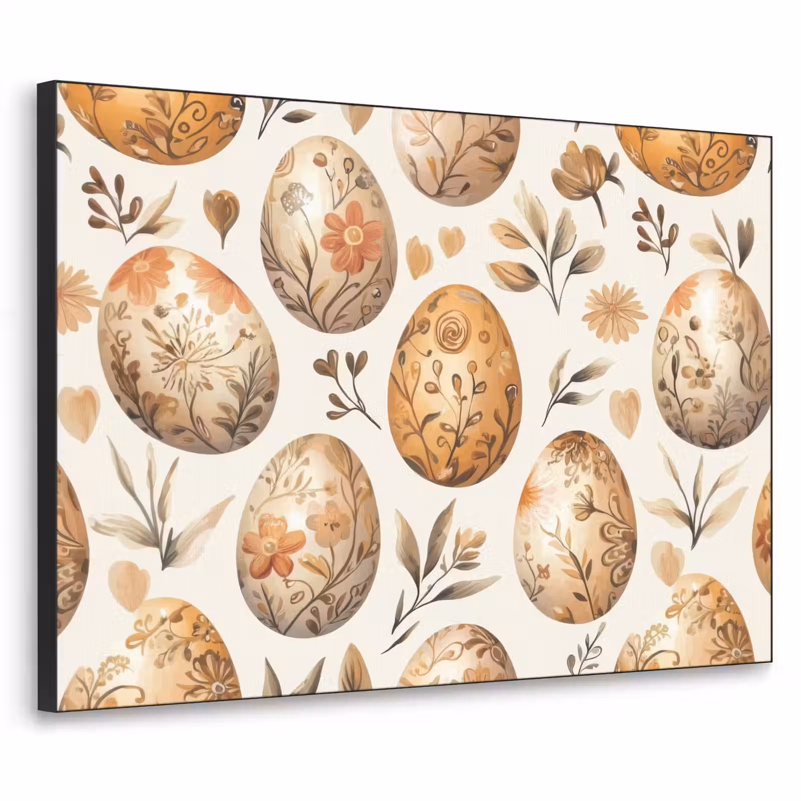 Art Frame - Paaseieren - Bruin - Bloemen — 1