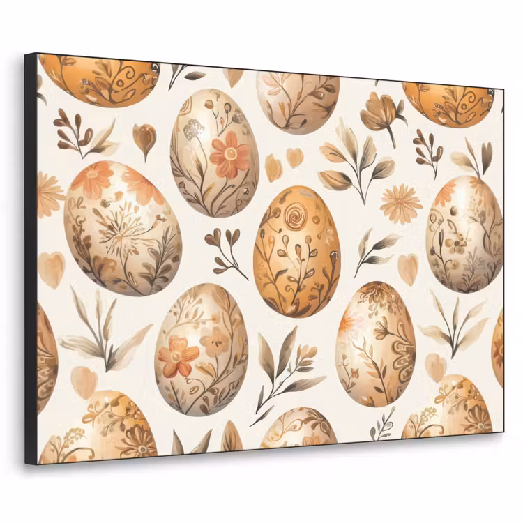 Art Frame - Paaseieren - Bruin - Bloemen — 1