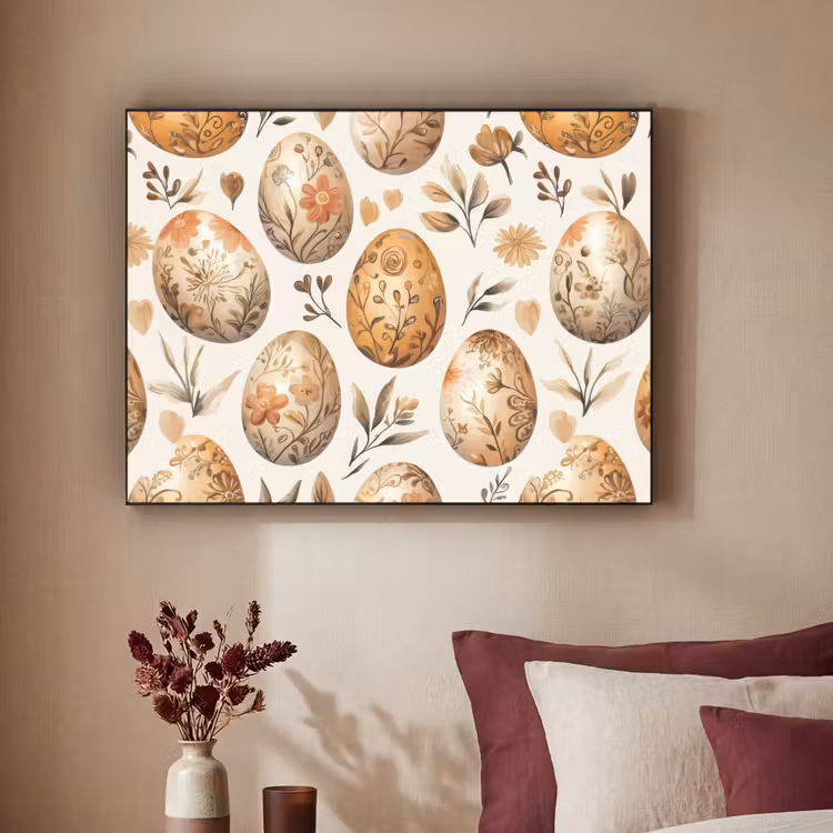 Art Frame - Paaseieren - Bruin - Bloemen — 3