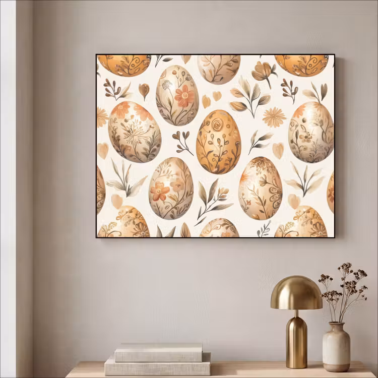 Art Frame - Paaseieren - Bruin - Bloemen — 5