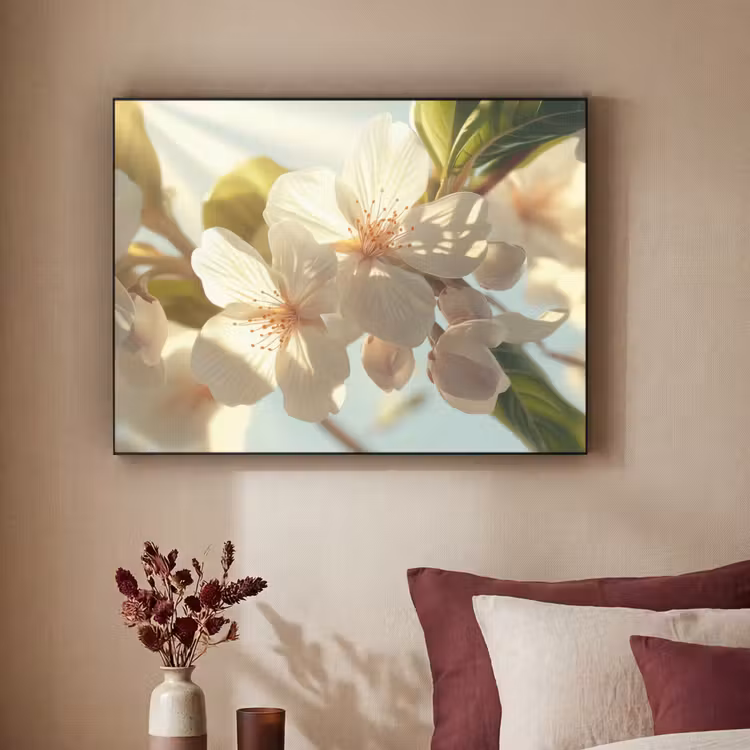 Art Frame - Bloesems - Wit - Zonnestralen - Bloemblaadjes — 3