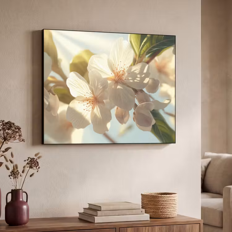 Art Frame - Bloesems - Wit - Zonnestralen - Bloemblaadjes — 7