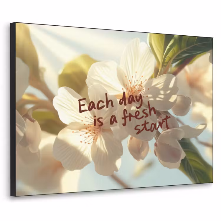 Art Frame - Bloesems - Zonlicht - Quote - Wit — 1