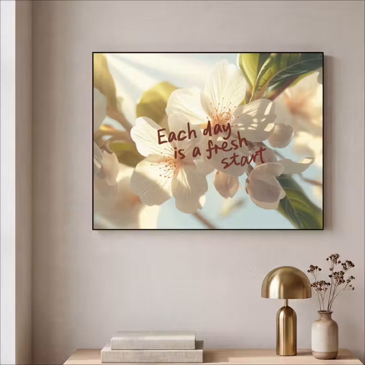 Art Frame - Bloesems - Zonlicht - Quote - Wit — 5