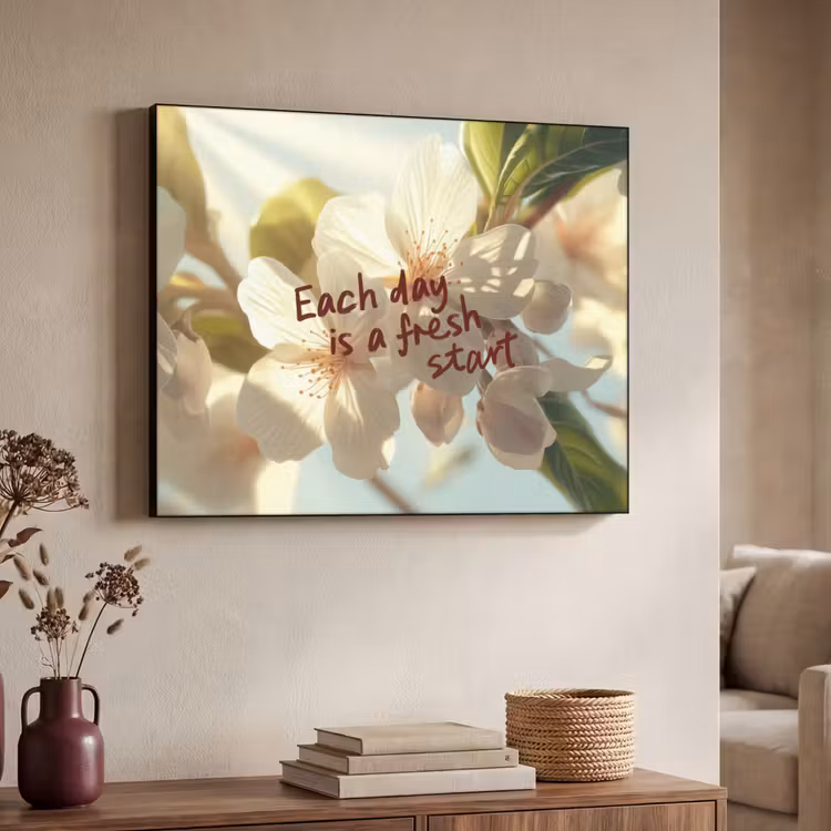 Art Frame - Bloesems - Zonlicht - Quote - Wit — 7