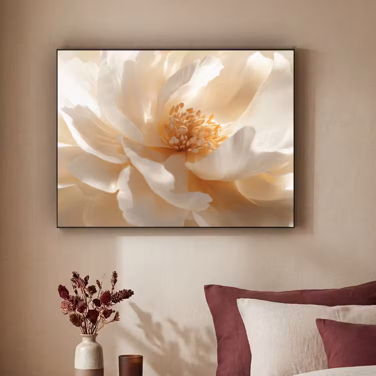 Art Frame - Close up - Pioenroos - Wit — 3