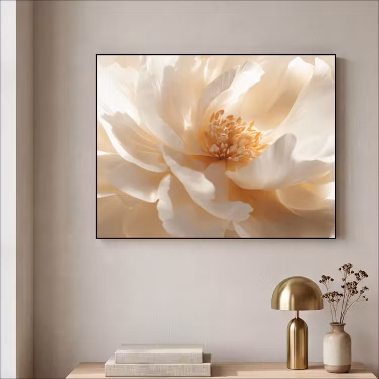 Art Frame - Close up - Pioenroos - Wit — 5