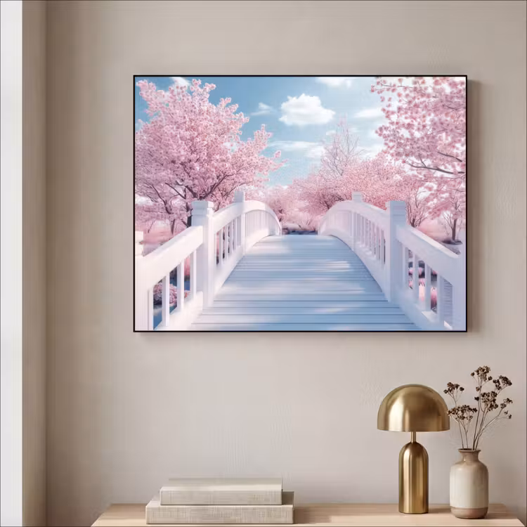 Art Frame - Brug - Kersenbomen - Wit — 5