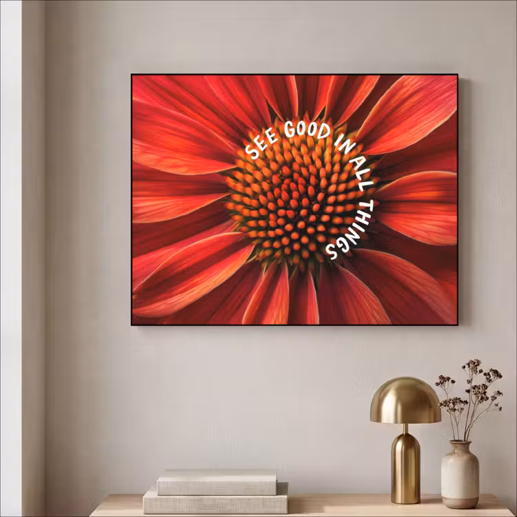 Art Frame - Close up - Bloem - Quote - Rood — 5