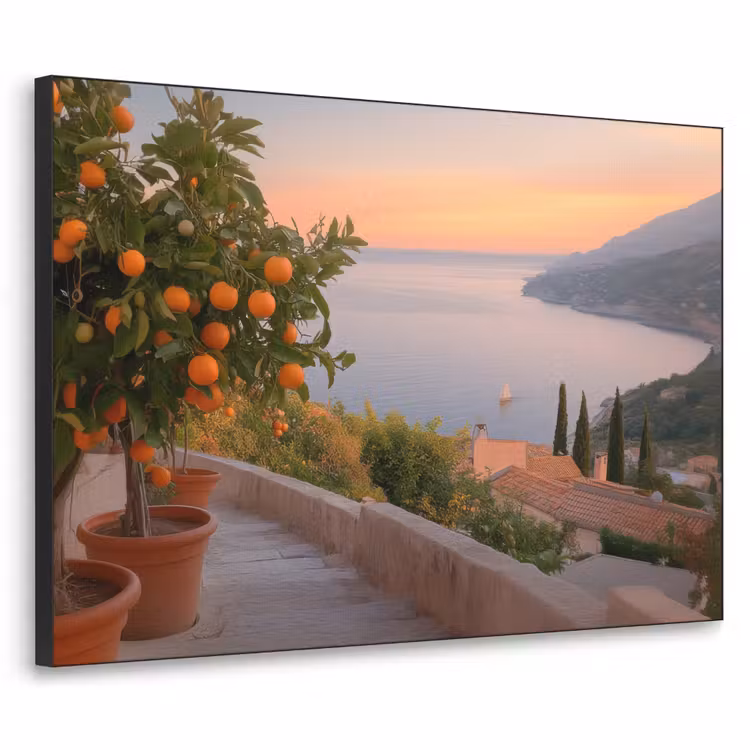 Art Frame - Middelandse zee - Sinaasappel - Heuvels - Zee — 1